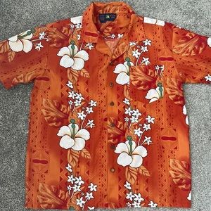 Roundy Bay Men’s Hawaiian shirt Hibiscus size L luau Halloween costume tourist